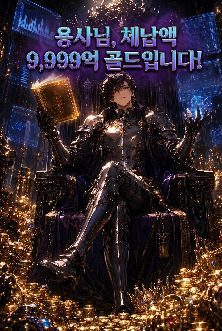 용사님, 체납액 9,999억 골드입니다 표지